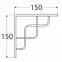 Konzola pod policu SQUARE 150 SRMT150X150,2