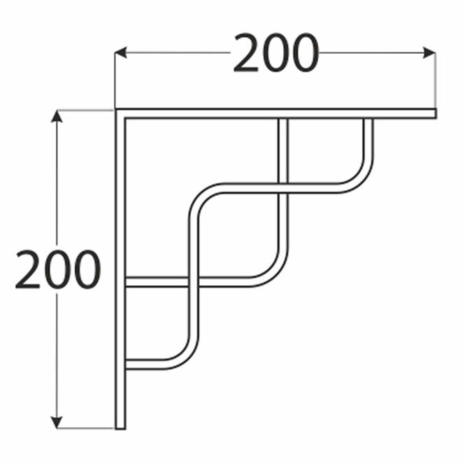 Konzola pod policu SQUARE 200 CMT200X200