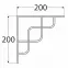 Konzola pod policu SQUARE 200 SRMT200X200,2