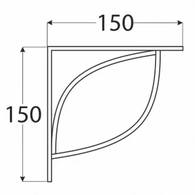 Konzola pod policu TRAMP 150 SRMT150X150,2