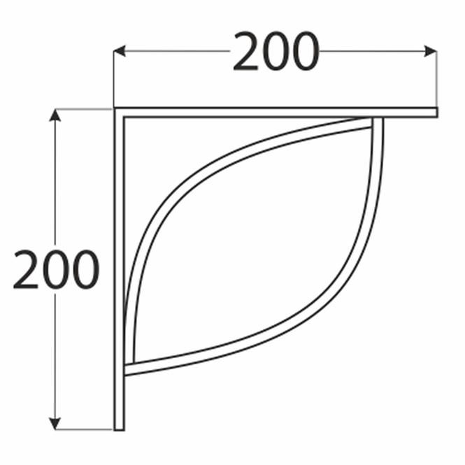 Konzola pod policu TRAMP 200 SRMT200X200