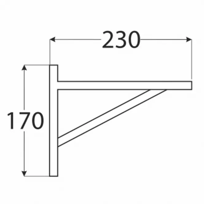 Konzola pod policu WDW 230 SO230X170,2