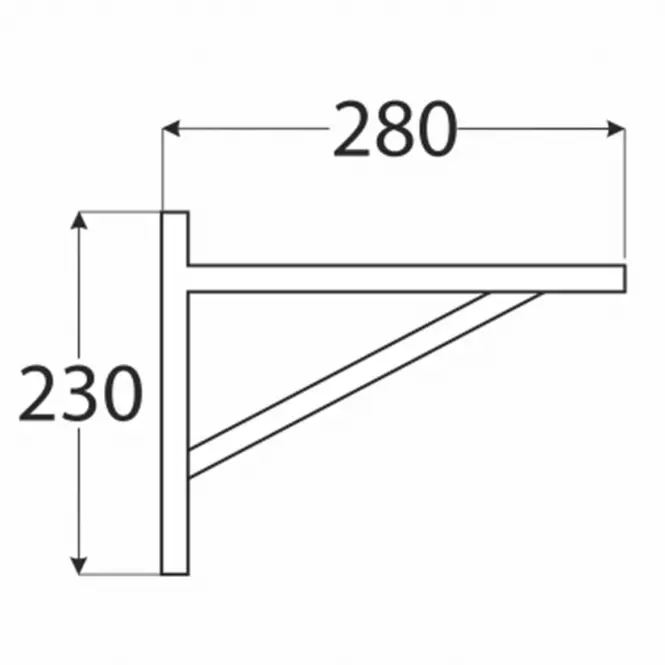 Konzola pod policu WDW 280 SO280X230,2