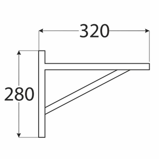 Konzola pod policu WDW 320 SO320X280