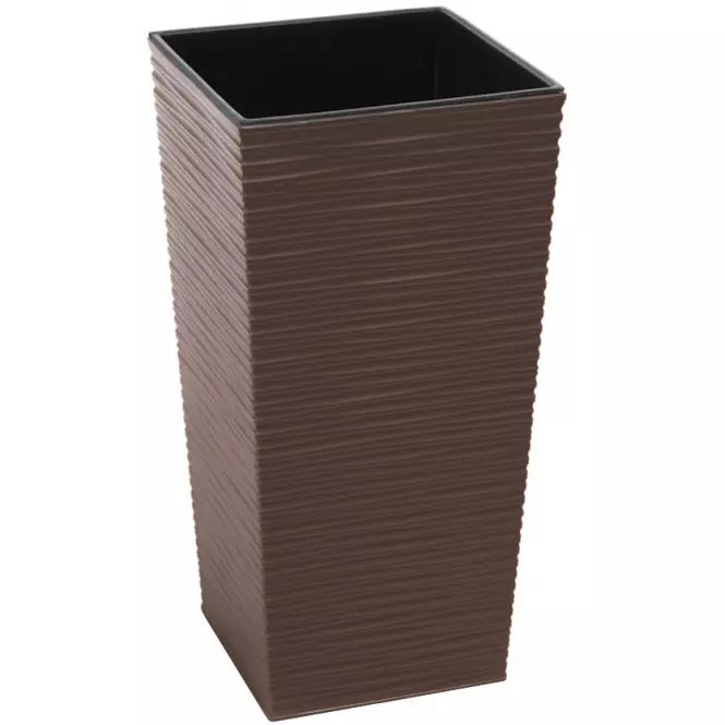 Obal na kvetináč Finezia 25x25x46h tmavohnedý