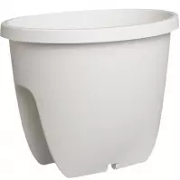 Truhlík Balconia na zábradlie plast biely 30cm