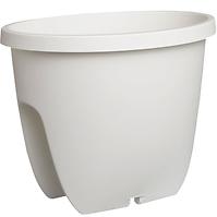 Truhlík Balconia na zábradlie plast biely 30cm