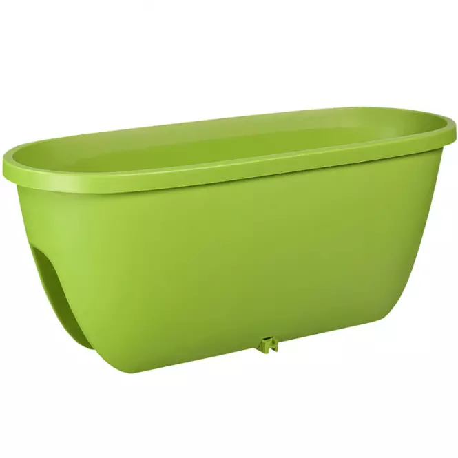 Truhlík na zábradlie plast zelený 60 cm Balconia 
