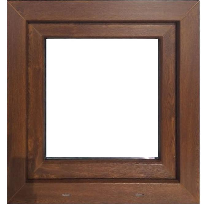Okno pravé 60x60cm biele/zlatý dub