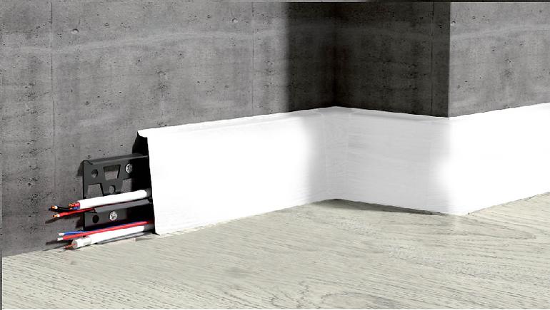 Podlahová lišta PVC Hi-Line Prestige 89 Biela mat