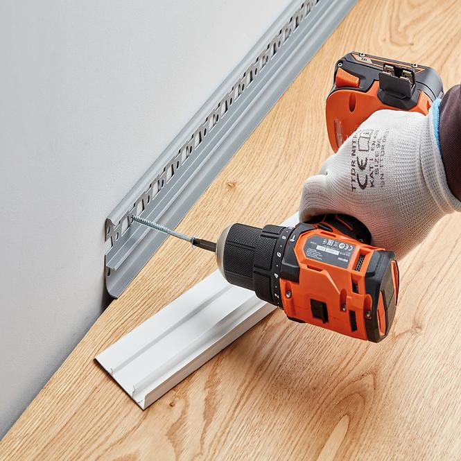 Podlahová lišta PVC Hi-Line Prestige 89 Biela mat