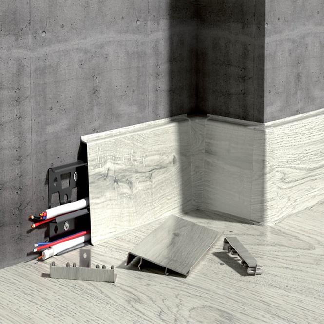 Podlahová lišta PVC Hi-Line Prestige 9003 Biela mat