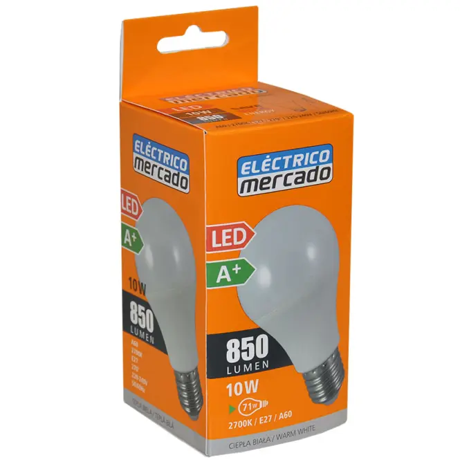 Žiarovka LED EM 10W A60 E27 2700K,3