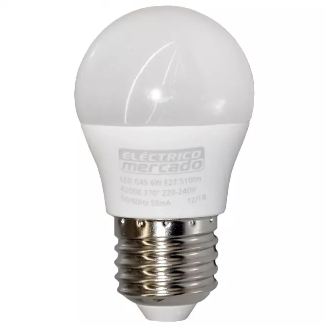 Žiarovka LED EM 6W G45 E27 4200K