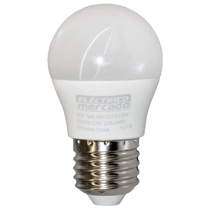 Žiarovka LED EM 6W G45 E27 4200K,2