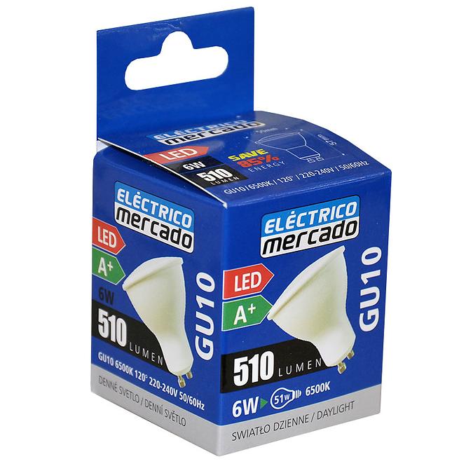 Žiarovka LED EM 6W GU10 6500K