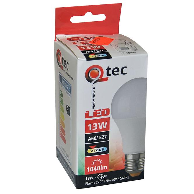 LED žiarovka QTEC A60 13W E27 2700K