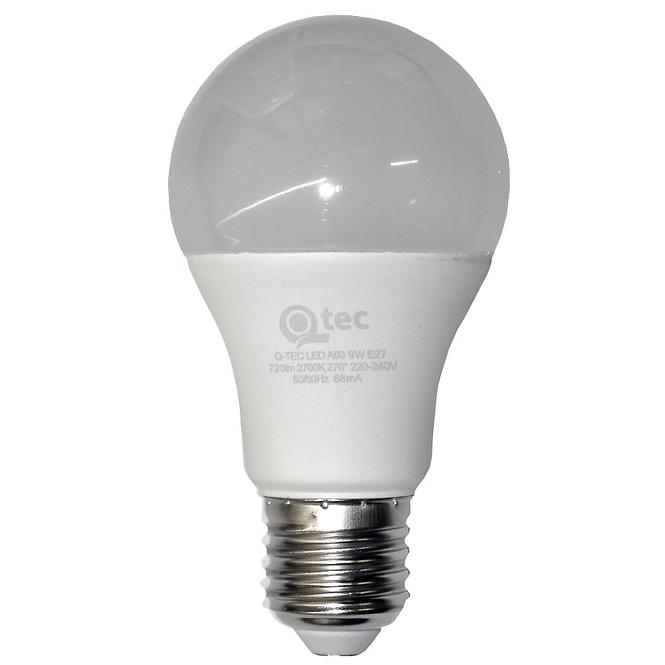 LED žiarovka QTEC A60 9W E27 2700K