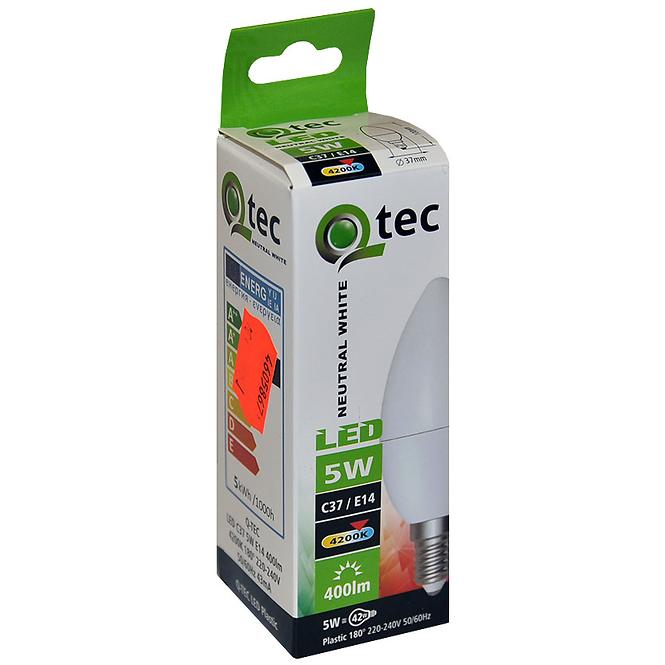 LED žiarovka QTEC C37 5W E14 4200K