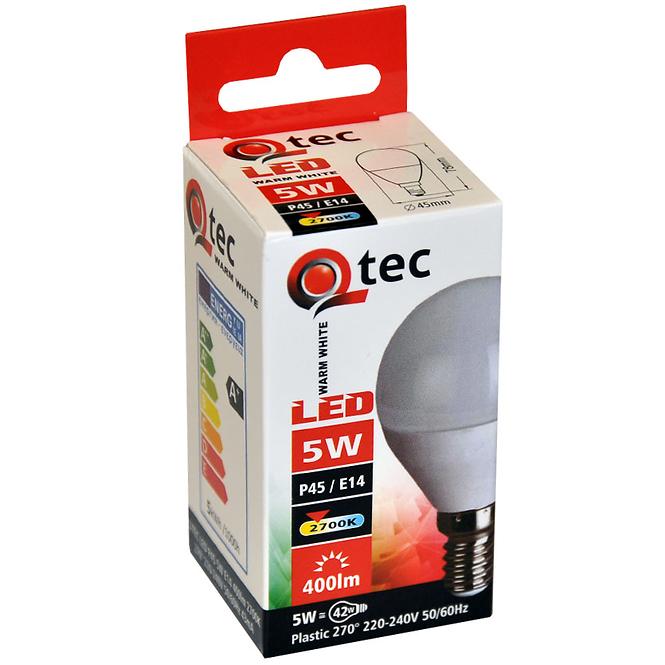 LED žiarovka QTEC P45 5W E14 2700K