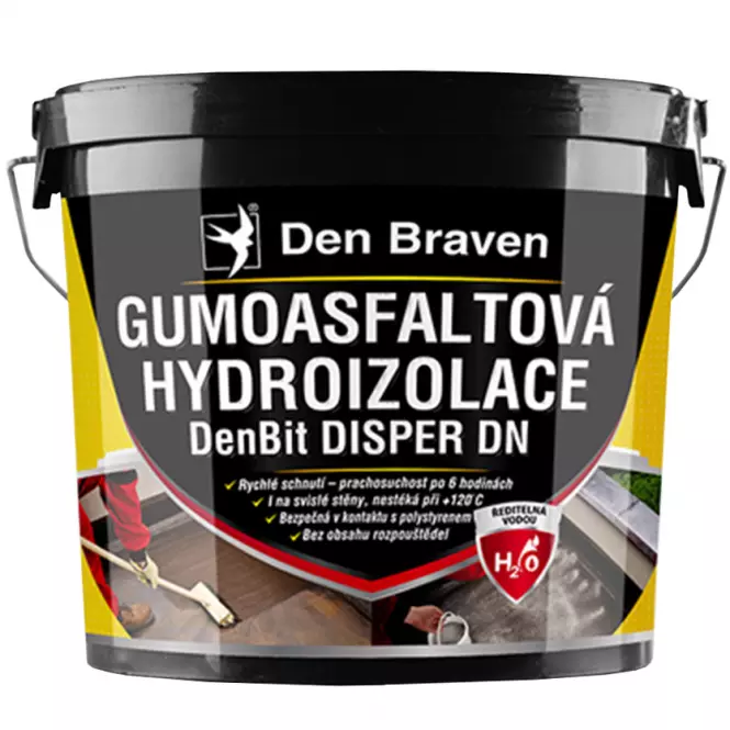Den Braven Gumoasfaltová hydroizolácia  DenBit Disper DN 10 kg