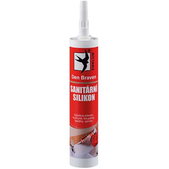 Den Braven Sanitárny Silikon Transparent Red Line 280ml