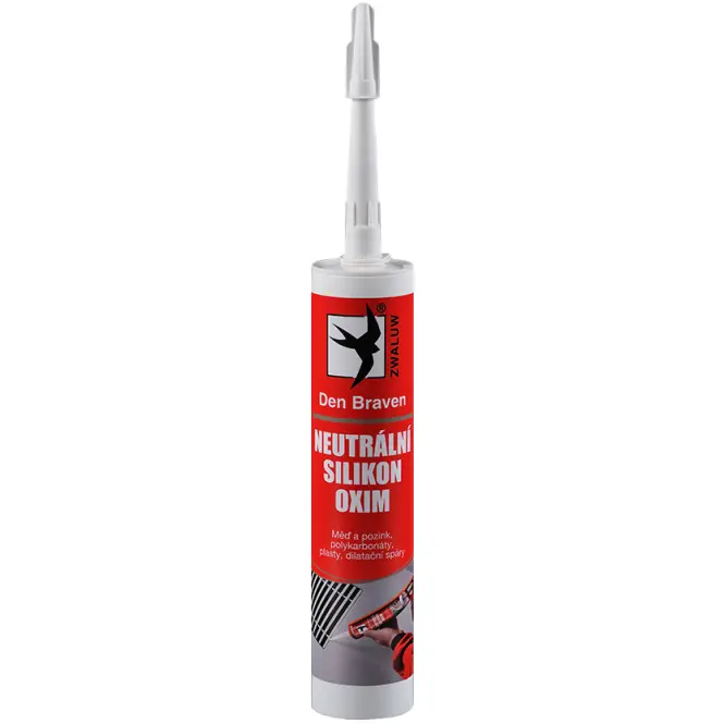 Den Braven Neutrálny silikón Oxim biely 280 ml