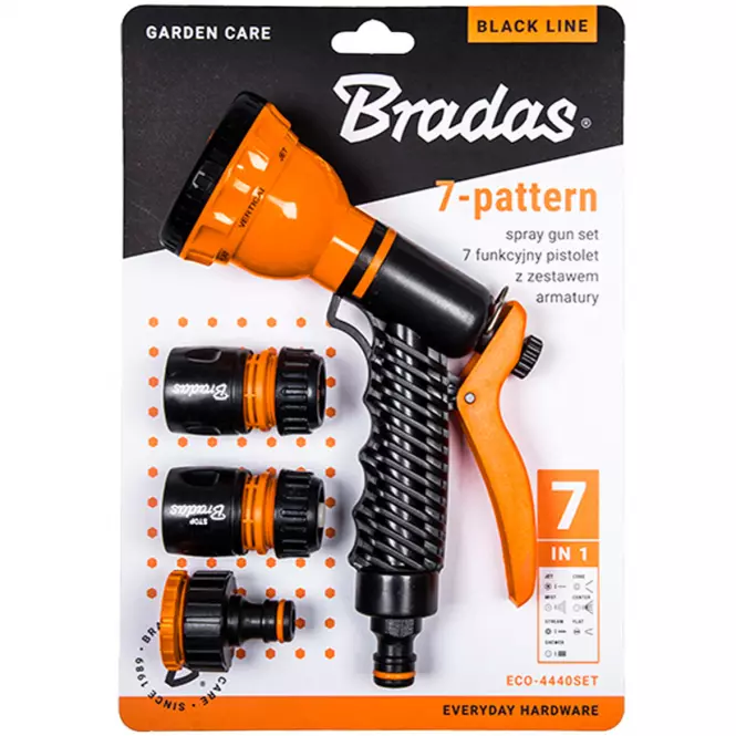 Zavlažovacia pištoľ 7-funkcií sada ECO-4440SET,2
