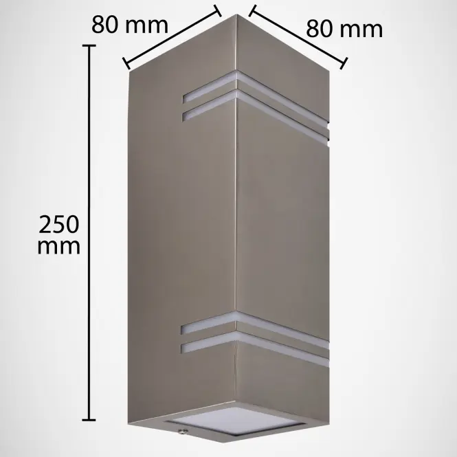 Záhradná nástenná lampa  Ogr Keler 3018 Gu10 Inox K2,3