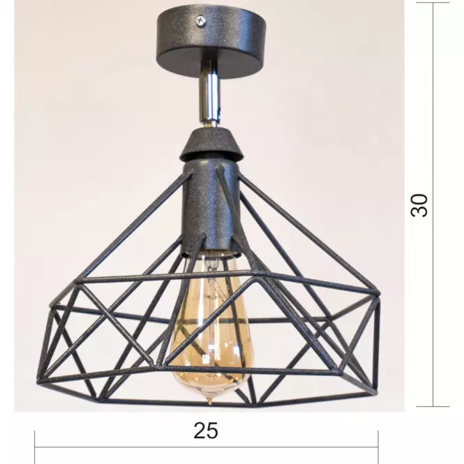 Lampa Szach 2710/Z-B-1 čierna Lw1