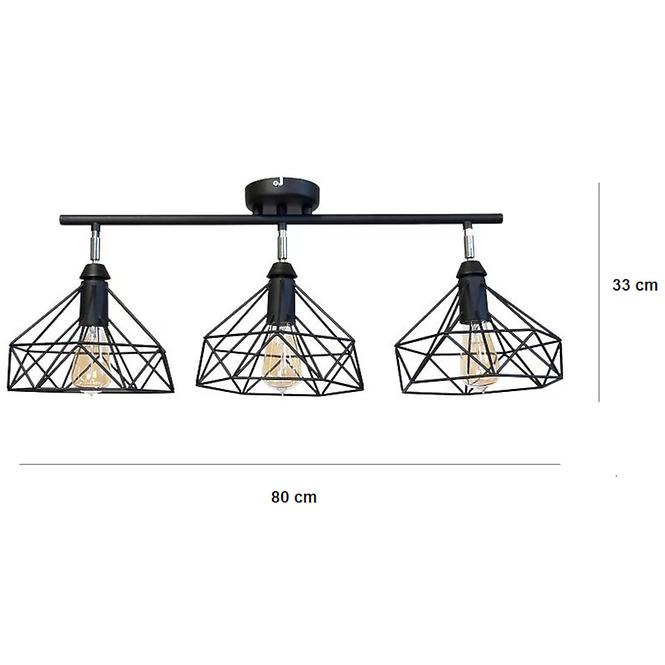 Luster Szach 2712/Z-B-3 Čierna Lw3