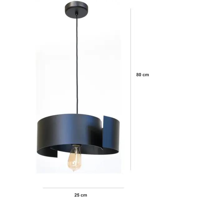 Závesné svietidlo Twist 2705/Z-B-1 Čierna Lw1