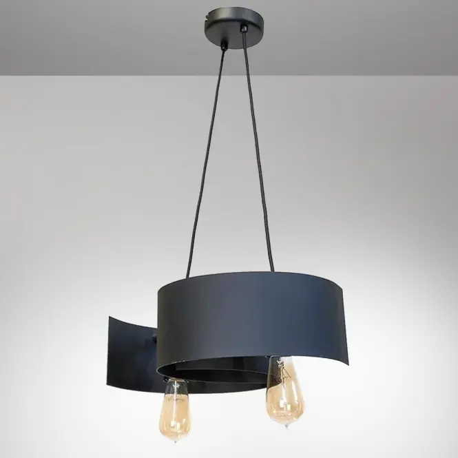 Závesné svietidlo Twist 2706/Z-B-2 čierne Lw2