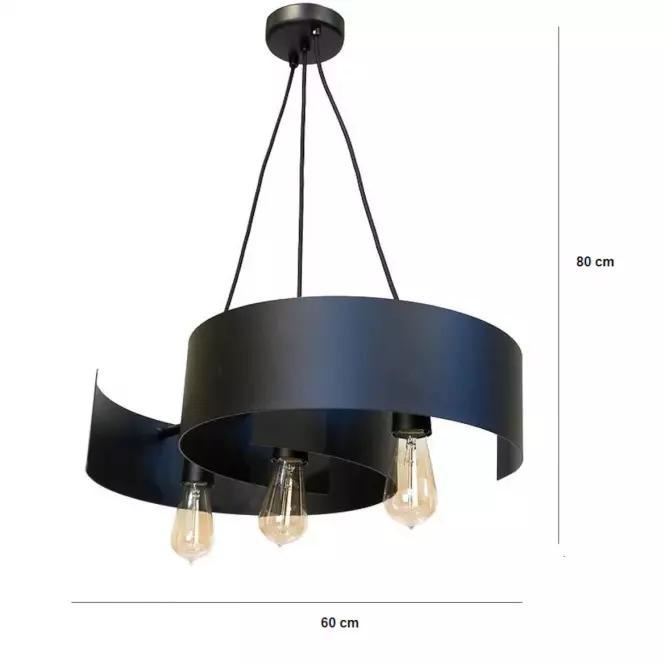 Lampa Twist 2707/Z-B-3 Čierna LW3,2