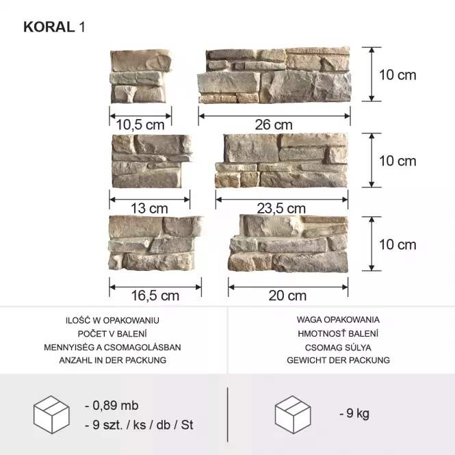 Betónový Obkladový Kameň Koral Rohový,2