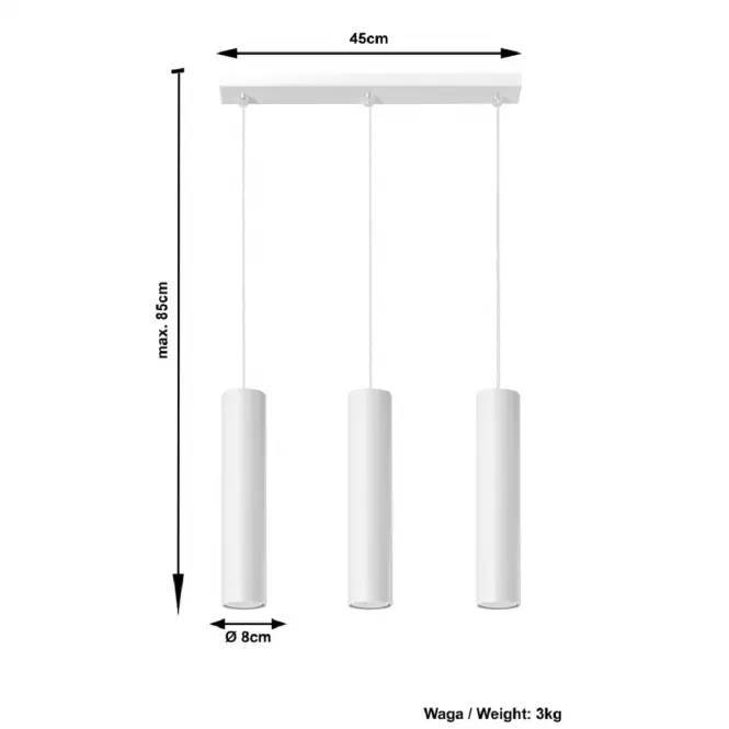 Lampa Texas 3 WHITE