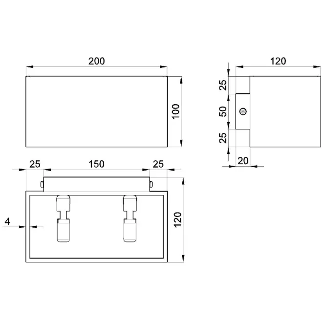 Nástenná lampa Utah WHITE A-525,5