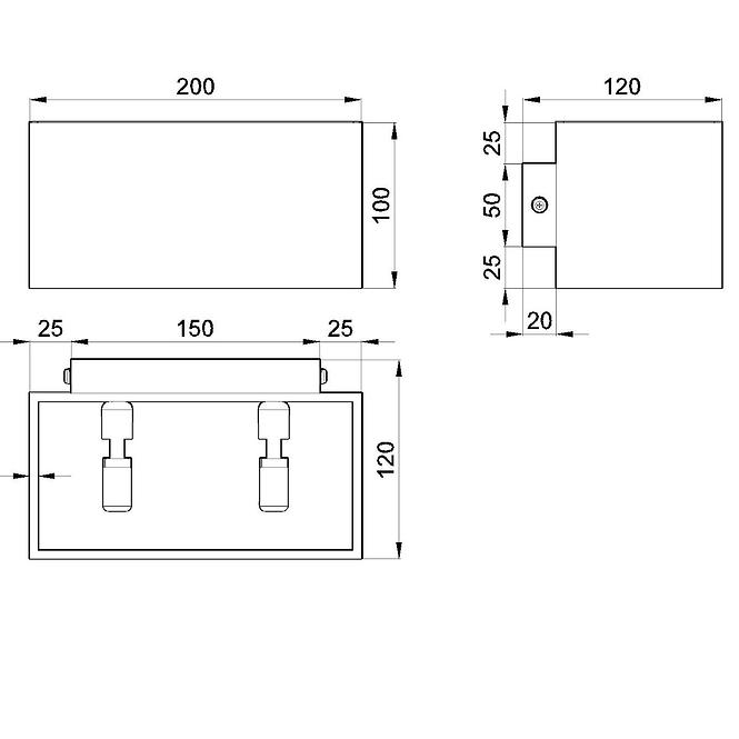 Nástenná lampa Utah GREY A-526