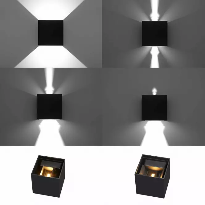 Nástenná lampa Filadelfia BLACK LED,4