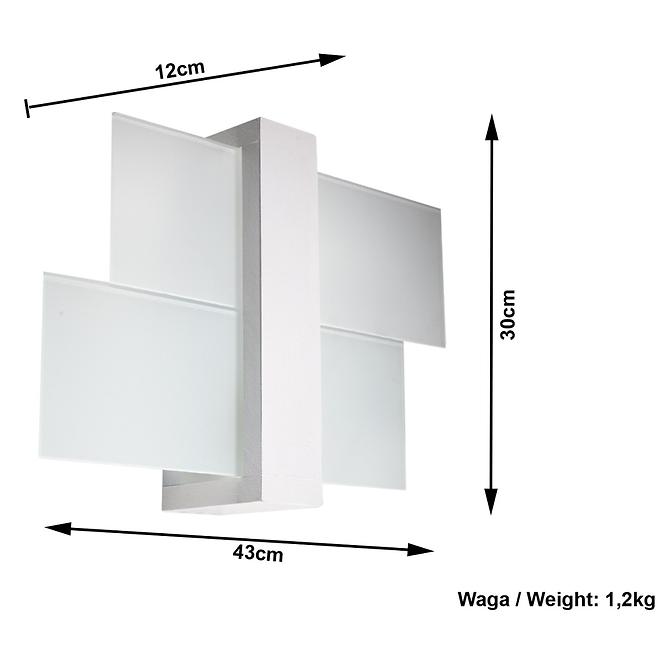 Nástenná lampa Luizjana 1 WHITE A-0,4