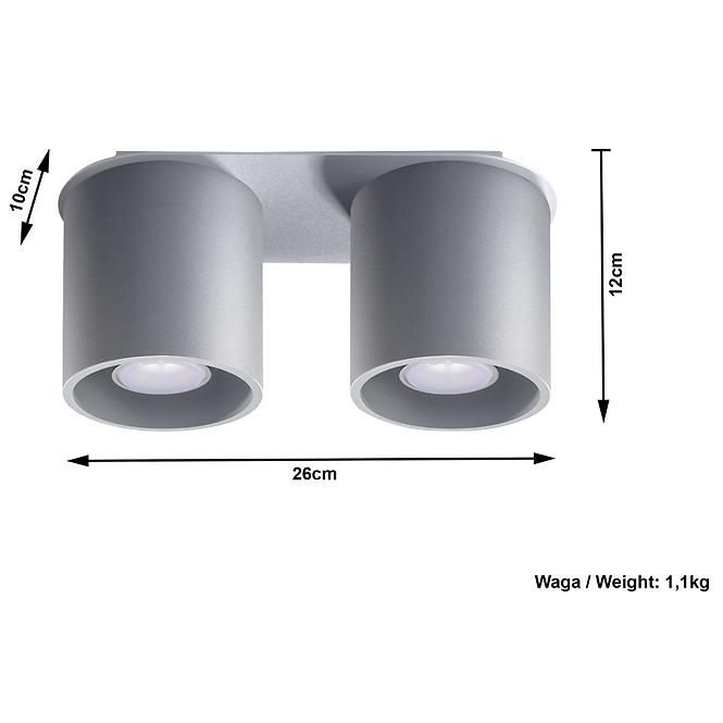Stropná Lampa Orlando 2 GREY A-055,4