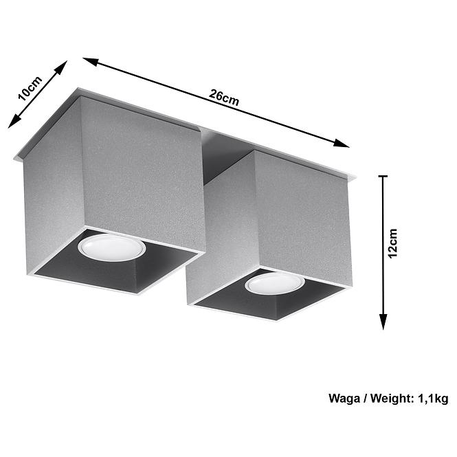 Stropná Lampa Dallas 2 GREY A-064