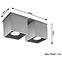 Stropná Lampa Dallas 2 GREY A-064,4