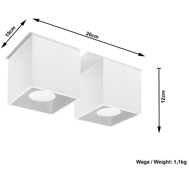 Stropná Lampa Dallas 2 WHITE A-065,4