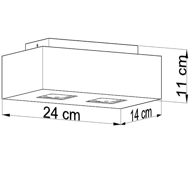Stropná Lampa Atlanta 2 WHITE A-067,4