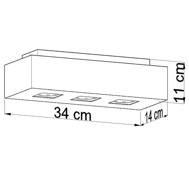 Stropná Lampa Atlanta 3 WHITE A-068