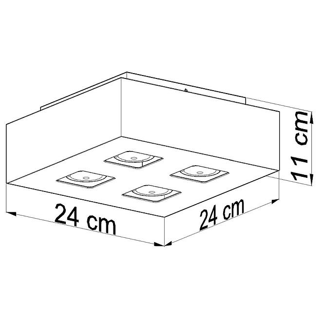 Stropná Lampa Atlanta 4 WHITE A-069