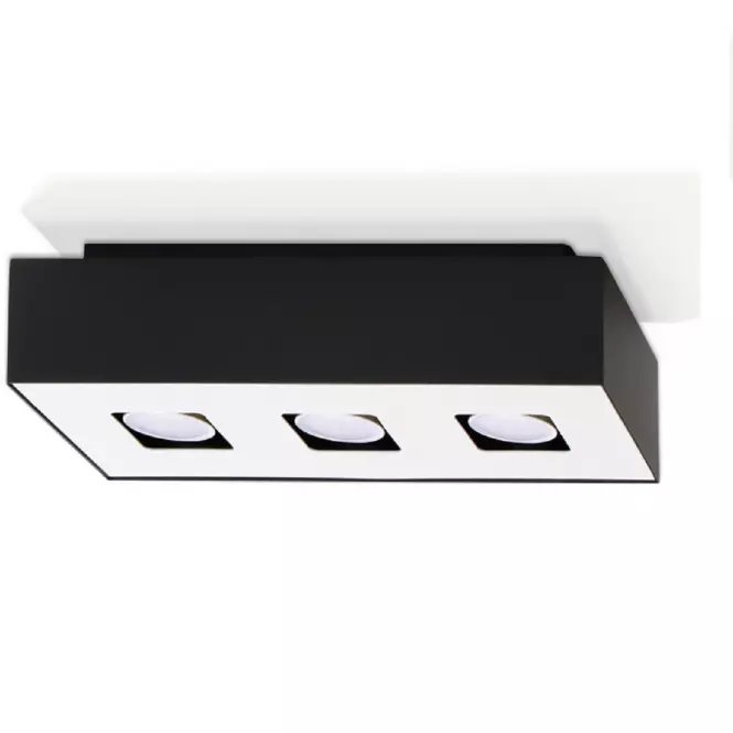 Stropná Lampa Atlanta 3 BLACK A-072