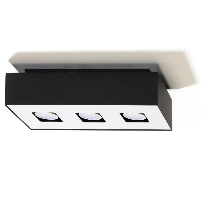 Stropná Lampa Atlanta 3 BLACK A-072,3