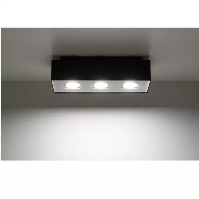 Stropná Lampa Atlanta 3 BLACK A-072